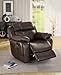 Homelegance 9724BRW-1 Rocker Reclining Chair, Brown Bonded Leather