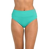 24th & Ocean Womens High Waist Hipster Bikini Swimsuit Bottom