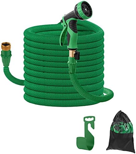 Camande 2018 Upgrade Expandable 50FT Garden Hose,Lightweight Durable Water Hose With Brass Connectors,9 Pattern Spray for Gardens, Aisles, Yards and Houses