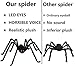 AISENO Giant Spider 4.2FT/125cm with LED Eyes Spooky Sound Halloween Decorations Outdoor Foldable Spider