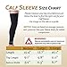 1 Pair Compression Leg Sleeve Non Slip Knee Long Sleeve Leggings for Shin Splints,Running,Medical Care,Travel,Pain Relief for Men and Women (Black, Large)