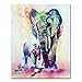 LIUDAO Paint by Number Kits Paintworks DIY Oil Painting for Kids and Adults Beginner Animals Painting (16x20inch,Colored Elephants,Without Frame)