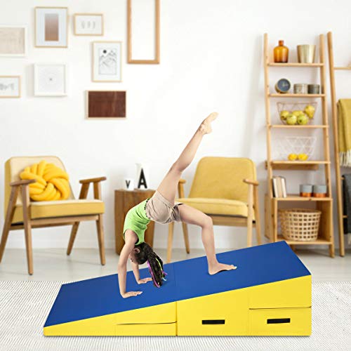 image for Giantex Incline Gymnastics Mat Wedge Folding and Non-Folding Gymnastic
