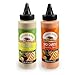 Terrapin Ridge Farms Spicy Garnishing Sauce 2 Bottles - All Natural & Gluten Free Gourmet Condiment In A Squeeze Bottle (Spicy Chipotle & Hot Wasabi)