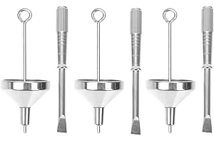 Zerodeko Multipurpose Tool 1 Set Mini Stainless Steel Funnel Filler Kit with Bolt Driver Urn Funnel Set for Cremation Jewelry