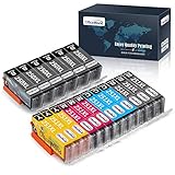 OfficeWorld Compatible 250 251 Ink Cartridge Replacement for Canon 250XL 251XL PGI-250XL CLI-251XL (18 Packs) for use with Canon PIXMA MX922 MG7520 MG5520 MG5420 MG7120 MG6320 Printer