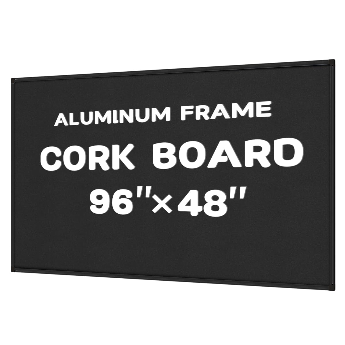 Photo 1 of INNOVART Extra Large Cork Bulletin Board 96"X48" with 40 Push Pins, Corkboard with Black Aluminum Frame, Cork Notice Board Message Board for Wall, Wall Mount Framed Pin Board for Home, Office, School