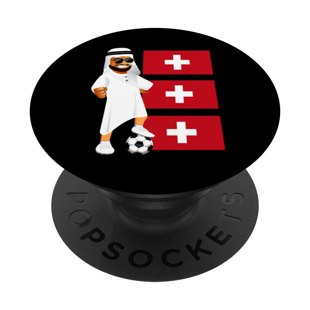 Swiss Sheik Flag Soccer Switzerland PopSockets Swappable PopGrip