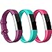 RedTaro Bands Compatible with Fitbit Alta HR/Alta-Pack of 3(Purple,Teal,Hot Pink) Small,Adjustable Replacement Accessory Bands/Straps for Fitbit Alta HR/Alta for Women/Men(no Fitbit Fitness Tracker)