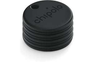Chipolo Spot 4 Pack - KeyFinder, Bluetooth Tracker - Works with The Apple Find My app (only for iOS) (Almost Black)