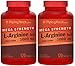 Piping Rock Mega Strength L-Arginine Free Form HCL Pharmaceutical Grade 1000 mg 2 Bottles x 120 Coated Caplets Dietary Supplement