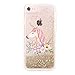 uCOLOR Iridescent Green Silver Glitter Case for iPhone 11 for Girls Sparkle Quicksand Waterfall Clear Fashion Women Protective Case for iPhone 11 6.1 inch 2019 Release