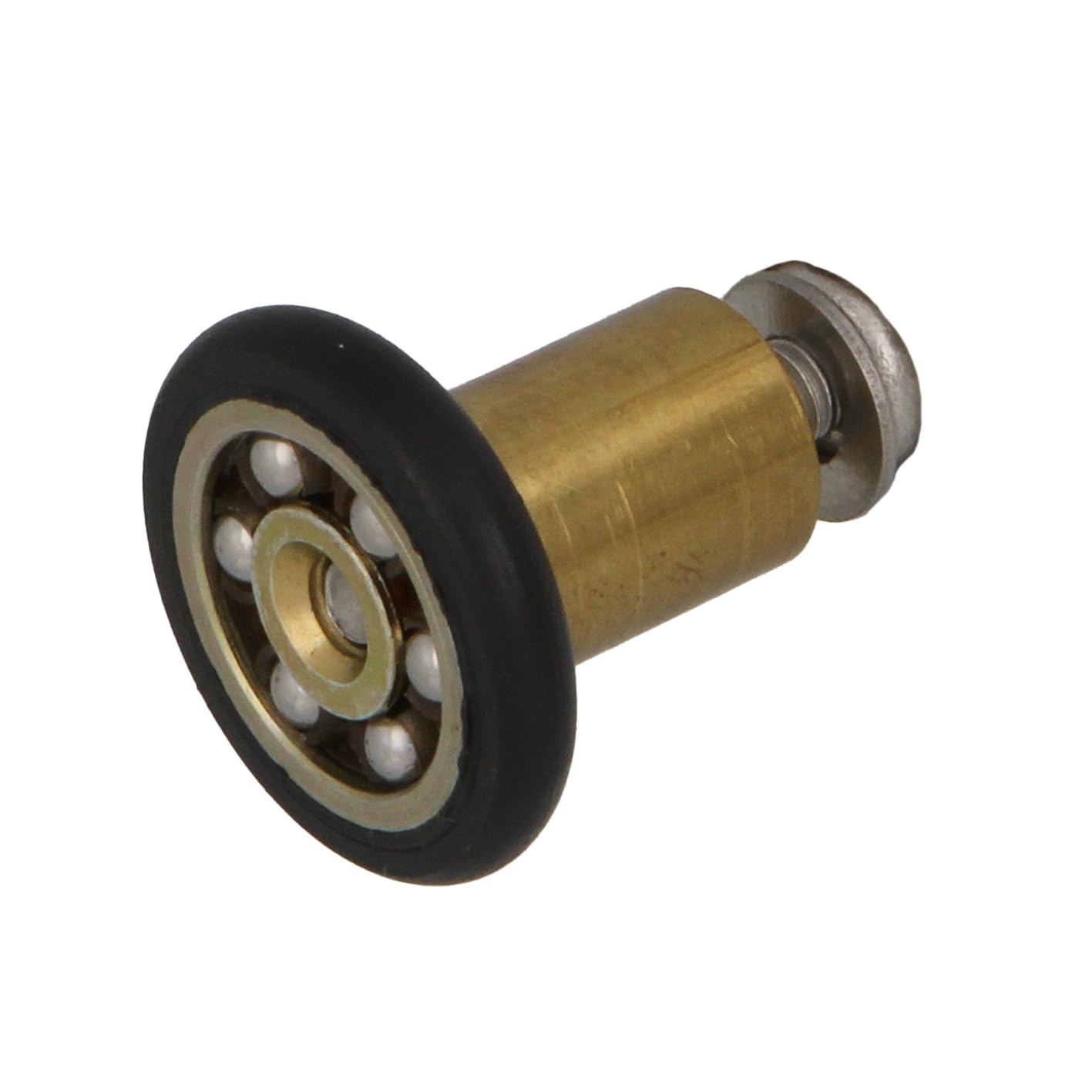 Amig - Shower Screen Bearing Set | Ø20/12 mm Bulkhead Bearing with M4 x 20 Screw | Smooth Sliding for Sliding Doors | High Wear Resistance | Easy Installation, Black, Polyamide