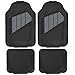 Motor Trend FlexTough 2 Tone Rubber Car Floor Mats for Auto - Heavy Duty All Season Black & Gray