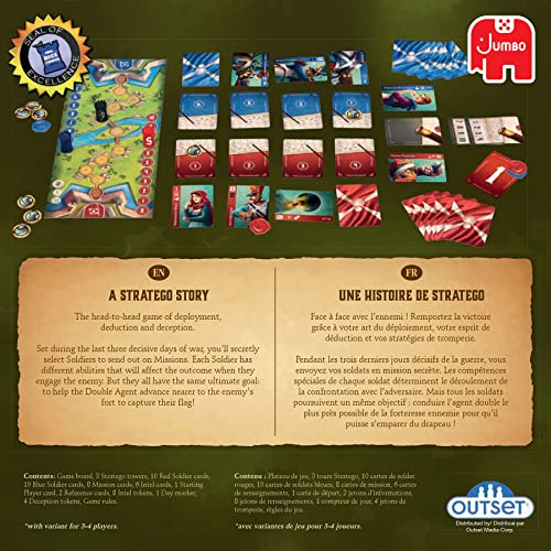 Jumbo Spies & Lies A Strategy Story Board Game, Two Player Game of