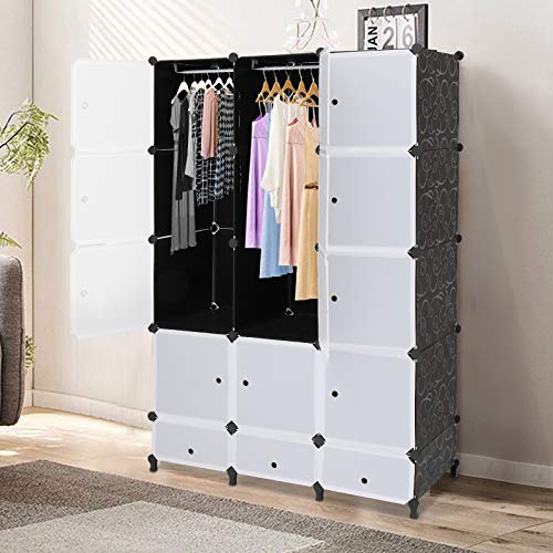 VINGLI Cube Storage Organizer, Plastic Closet DIY Plastic