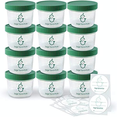 Sage Spoonfuls Big Batch Storage Set, 4 Ounce (Pack of 12)
