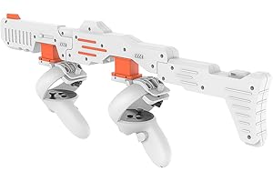 Relohas VR Accessories for Meta Quest 2, Humanized Weighted Gun Stock for Oculus Quest 2, Better Control Feel Grip Take Vivid FPS Gaming Experience