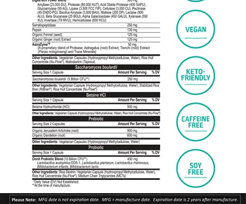 ONNIT Total Gut Health Daily Digestive Support, Complete Digestion Supplement for Women and Men with 7 Strains of Probiotics, Prebiotics, Enzymes and Betaine HCL, 2 Pack (30 Pckt Total Count)