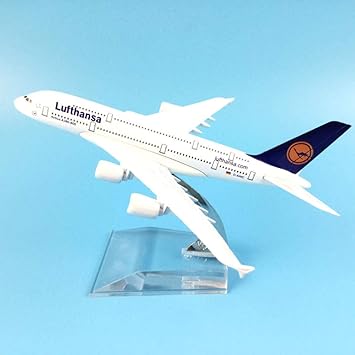 Amazon Co Jp 16 Cm飛行機モデルルフトハンザエアバスa380飛行機モデルダイキャスト金属飛行機モデル1 400 スポーツ アウトドア