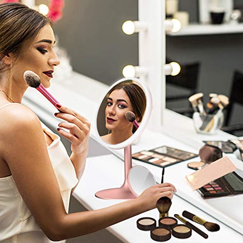 image for BABYLTRL Makeup Mirror Vanity Mirror with Lights, 1X/5X Magnification,