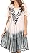 Sakkas Francea Mid Length Caftan Embroidered Cap Sleeves Dress/Cover up