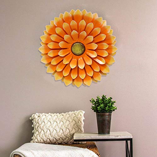 Goodeco Large Metal Flower Garden Wall Decor Outdoor Hanging Decoration Iron Floral Wall Art for