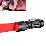 Ulako Single 1 Mode Red Light 150 Yards Adjustable Focus Zoom LED Flashlight Torch for Hunting Hog Pig Coyote Varmint Predator