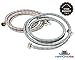 Washing Machine Hoses (10FT) - 90° Elbow - OCTAGON Connections for Secure Tightening - Universal Fit to All Wash Machines - (2 Pack) Braided Stainless Steel - Burst Proof Washer Water Supply Line