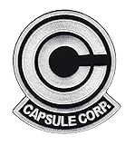 IO Anime Dragonball Z Capsule Corp. Embroidered Cosplay Patch (White on Black)