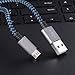 Goodsail Micro USB Cables, 3Pack 6FT/2M durable Nylon Braided High Charging Speed USB 2.0 A Male to Micro USB Cord For Samsung, HTC, Motorola, Blackberry, Tablets and Android Smartphones Blue Black