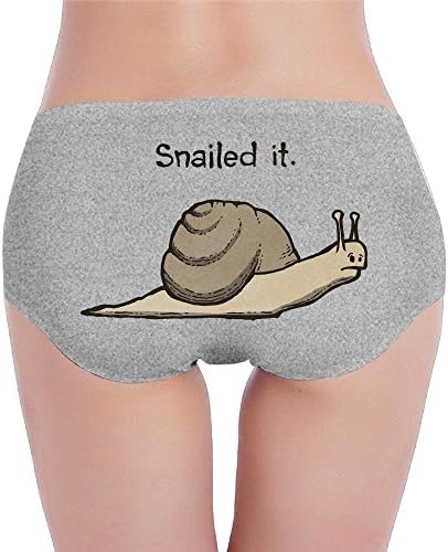 Nhuquhuan Funny Snailed It Ladies Low Waist Sexy Briefs S Ash