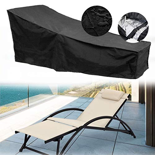 Quanna Water Resistant Sunlounger Cover Sun Lounge Chair Cover Patio Outdoor Day Chaise Cover Furniture Dust Protector