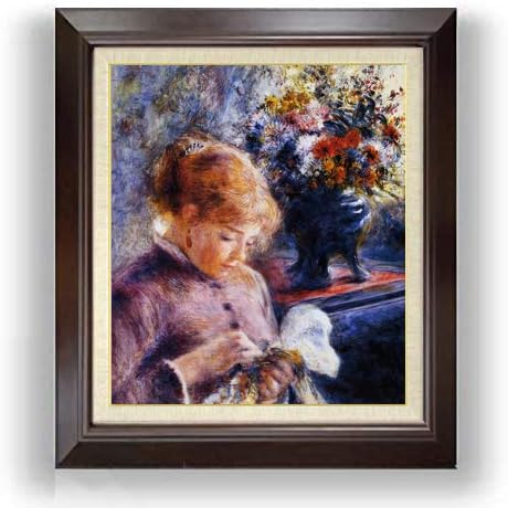 ルノワール 身支度する少女 F10 油絵直筆仕上げ 絵画 10号 複製画 ブラウン額縁 ルノワール 身支度する少女 F10 油絵直筆仕上げ 絵画 10号 複製画 ブラウン額縁