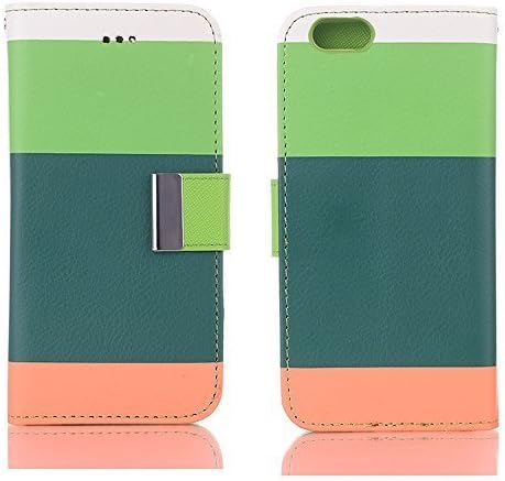 iPhone 6s Case 4.7 inch,elecfan Candy PU Leather Case,Magnetic Closure,Contrast Color Design,Wallet Case Cover with Card Holders for Apple iPhone 6/6S 4.7 inch(iPhone 6/6S, A05)