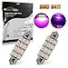 Partsam Pink Purple Car LED Lamps 42mm Festoon 12SMD Interior Dome Map Lights Bulbs 12V 561 562 578, Pack of 2pcs