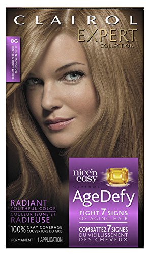 Clairol Age Defy Expert Collection, 8G Medium Golden Blonde, Permanent Hair Color, 1 Kit (PACKAGING MAY VARY)