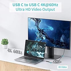 PHIXERO USB C to USB C Cable 1Ft, 20Gbps Data