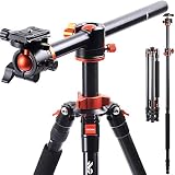 K&F Concept SA254T1 Camera Tripod 93 Inch 4 Section Aluminium Professional Detachable Monopod Tripod with 360 Degree Ball Head Quick Release Plate for DSLR SLR Camera