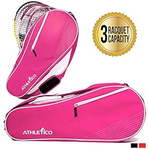 Athletico 3 Racquet Tennis Bag | Padded to Protect Rackets & Lightweight | Professional or Beginner Tennis Players…