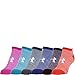 Under Armour Girls Essential No Show Liner Socks (6 Pack), Dark Marl/Assorted, Large