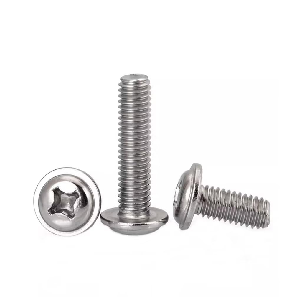 SYDARSYN Phillips Wafer Head Machine Screws 304 Stainless Steel Cross Pan Head Screws Bolts M2x20mm (50 pcs)