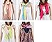 Bundle Monster 8pc Womens Fancy Shawl Scarf Fashion Polyester Scarves Solid Color Mixed Lot - Set 1