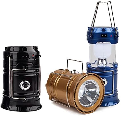 Solar Light Blue, Led Camping Lantern 1000 Lumen 2 in 1 Portable Foldable Solar Light for Fishing, Emergency and Outdoor Adventures
