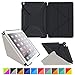 iPad Air 2 Case, Apple iPad Air 2 Case, rooCASE Origami Ultra Slim Fit Thin Lightweight Shell PU Leather Folio Case with Auto Sleep Wake Smart Cover, Black / Gray (will NOT fit New iPad 2017)