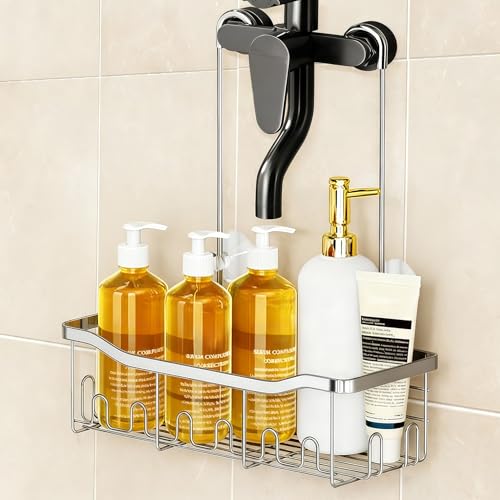 51NaMc+d1BL Xidou Duschablage Zum Hängen Duschregal Duschkorb Shampoo Halterung Für Dusche Shower Shelf Duschkorb Hang Aus Edelstahl Duschhalterung Ohne Bohren Organizer Badezimmer (Silber)