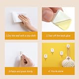 CCLKHY 10Pcs Self Adhesive Hooks Net Curtain Hooks Plastic Sticky Hooks view 3