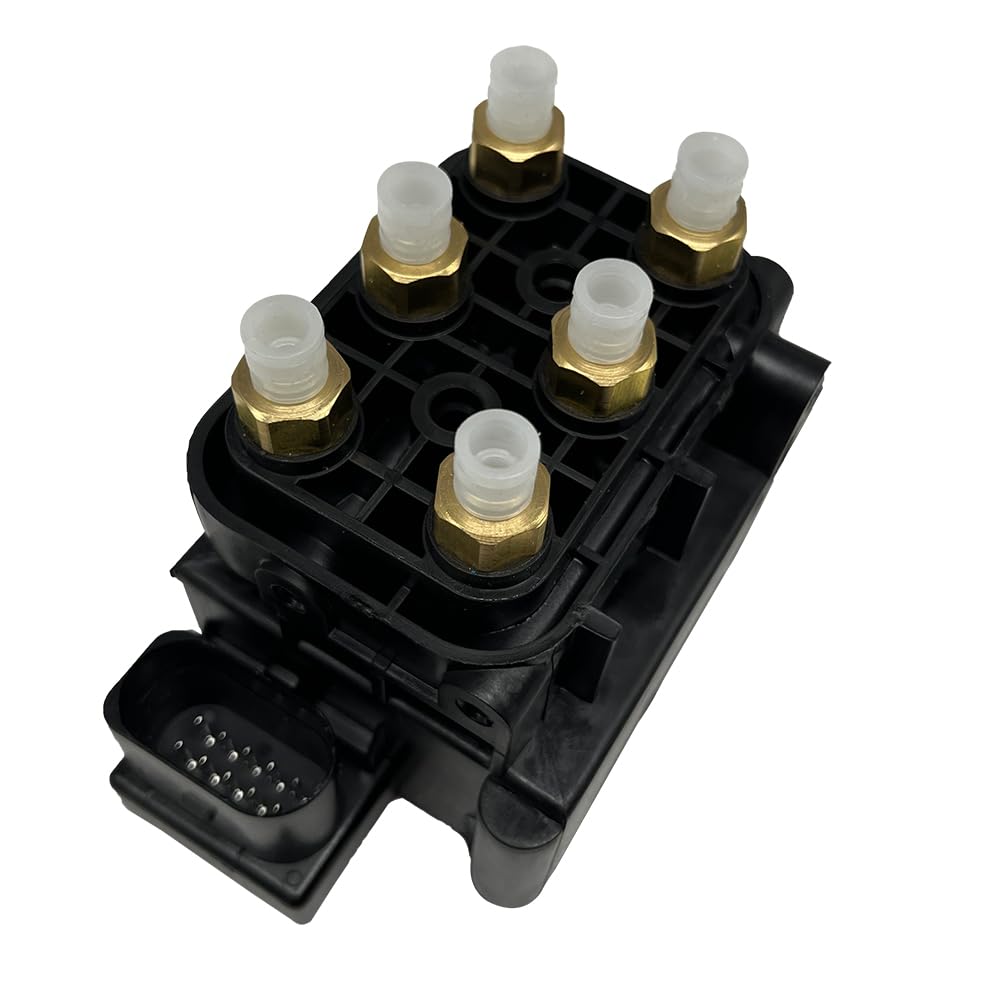 Photo 1 of Air Suspension Valve Block Compatible with Jeep Grand Cherokee (2011–2021), Audi Q7 (2007–2015), Porsche Cayenne Panamera, Tesla Model S, Volvo XC60 XC90, Ram 1500 – Replaces 7L0698014, 68087233AA