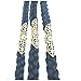 Masai Native Dreadlock Beads Cuffs Clips 3 Pc. Set 4cm (GOLD)