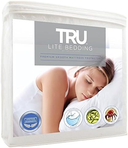 TRU Lite Bedding Waterproof Mattress Protector - Bed Cover - Smooth Breathable Mattress Cover - Protection from Stains and Odors - Queen Size